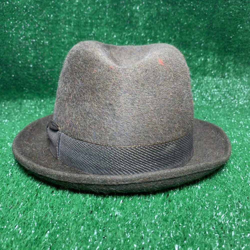 Vintage Knox Foxhound Gray Felt Fedora Hat Raleigh Haberdasher DC
